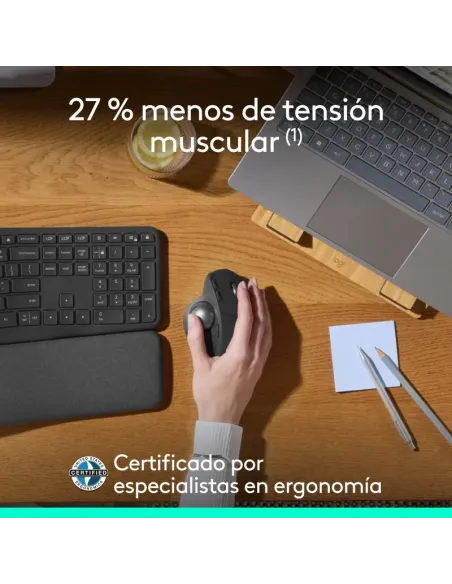 Ratón trackball Logitech MX Ergo S inalámbrico con USB-C