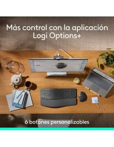 Ratón trackball Logitech MX Ergo S inalámbrico con USB-C