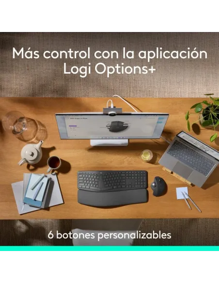 Ratón trackball Logitech MX Ergo S inalámbrico con USB-C