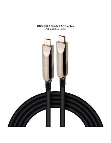 Cable USB-C AOC Nanocable 10.01.4610 10 m 60 W 10 Gbps