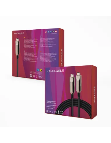 Cable USB-C AOC Nanocable 10.01.4610 10 m 60 W 10 Gbps