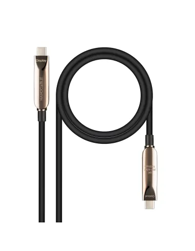 Nanocable 10.01.4615 Cable USB 3.2 Gen2x1 AOC, 60W 3A PD 10Gbps 8K@60Hz, USB-C M/M, 15m, Negro