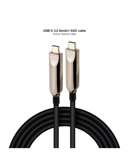 Cable USB-C AOC Nanocable 10.01.4615 15 m 60 W 10 Gbps