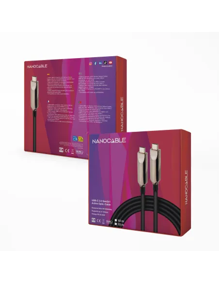 Cable USB-C AOC Nanocable 10.01.4615 15 m 60 W 10 Gbps