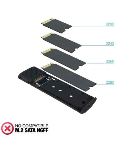 Caja externa SSD NVMe TooQ CODE TQE-2230B USB-C 10 Gbps