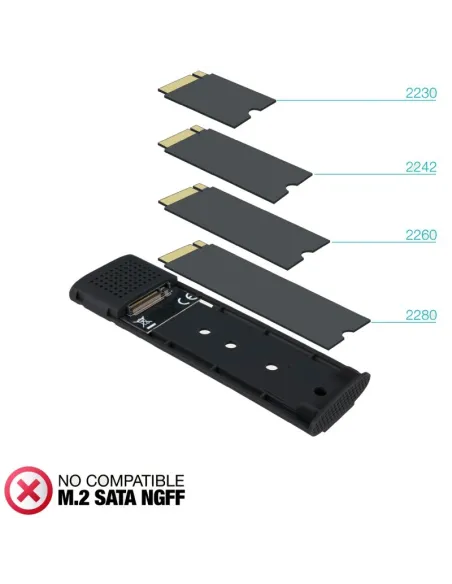 Caja externa SSD NVMe TooQ CODE TQE-2230B USB-C 10 Gbps