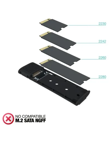 Caja externa SSD NVMe TooQ BETA TQE-2231B USB-C 10 Gbps