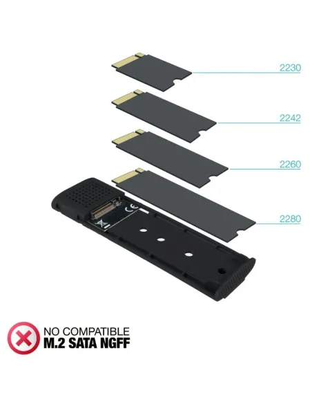 Caja externa SSD NVMe TooQ BETA TQE-2231B USB-C 10 Gbps