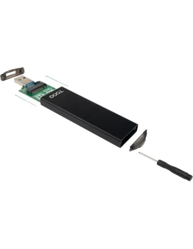 Caja SSD M.2 SATA NVMe TooQ TQE-2240B USB-C 10 Gbps