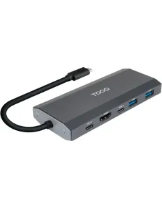 TooQ TQE-2241G Docking USB Tipo-C con Ranura SSD M.2/ 1xHDMI/ 2xUSB/ 1xUSB Tipo-C/ 1xLector Tarjetas/ 1xUSB Tipo-C PD-CAJA66065