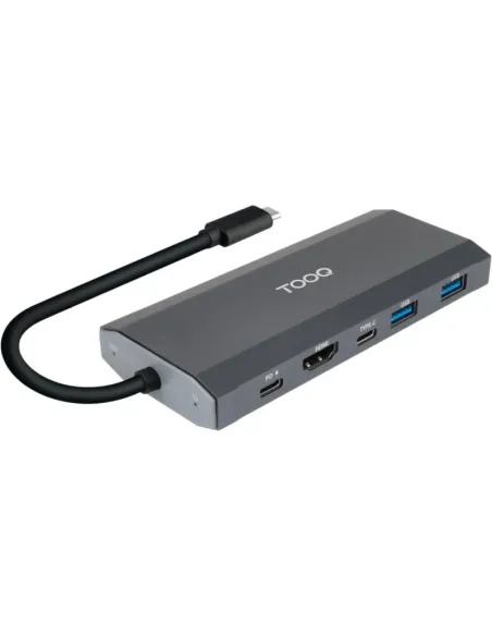 TooQ TQE-2241G Docking USB Tipo-C con Ranura SSD M.2/ 1xHDMI/ 2xUSB/ 1xUSB Tipo-C/ 1xLector Tarjetas/ 1xUSB Tipo-C PD