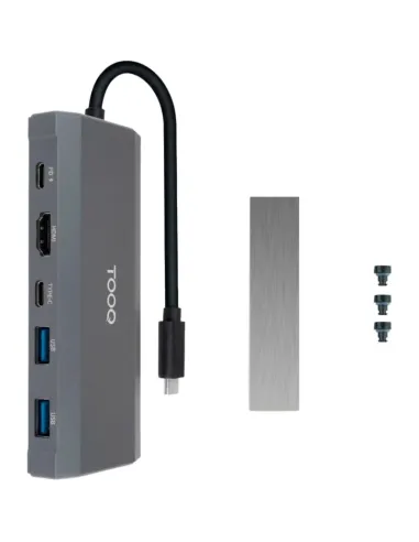 Caja SSD y hub USB-C TooQ TQE-2241G HDMI 4K PD 100 W