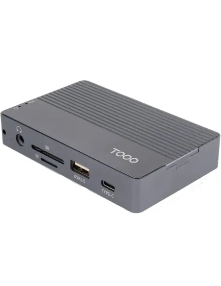 TooQ TQE-2242G Docking USB Tipo-C Ranura SSD M.2/ 1xHDMI/ 1xRJ45/ 1xUSB/ 1xUSB Tipo-C/ 1xLector Tarjetas/ 1x Jack 3.5