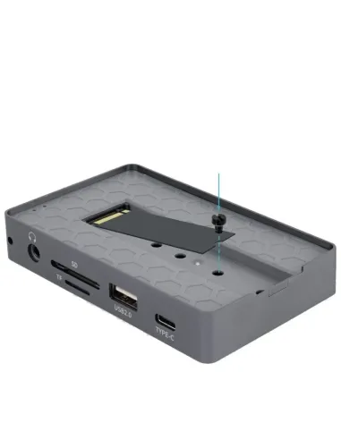 Caja SSD y hub USB-C TooQ TQE-2242G 10 en 1 PD 100 W