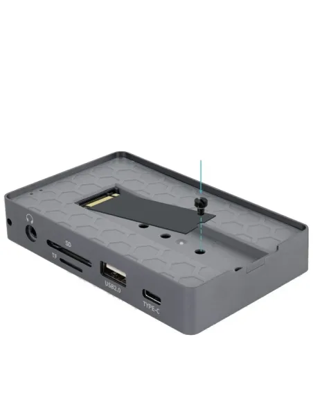 Caja SSD y hub USB-C TooQ TQE-2242G 10 en 1 PD 100 W