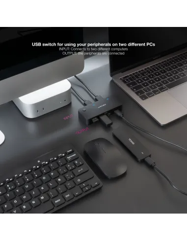 Conmutador USB Nanocable 10.12.0011 USB-A y USB-C 3.0