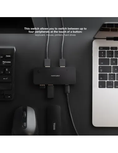 Conmutador USB Nanocable 10.12.0011 USB-A y USB-C 3.0