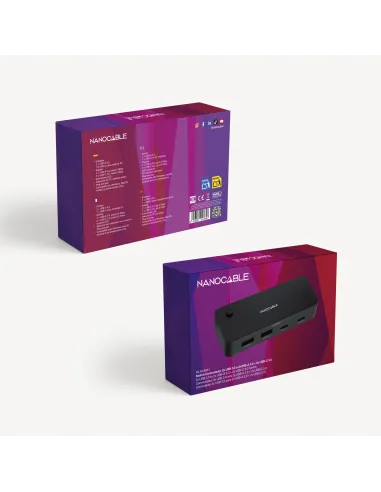 Conmutador USB Nanocable 10.12.0011 USB-A y USB-C 3.0