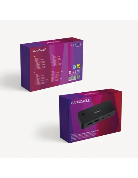 Conmutador USB Nanocable 10.12.0011 USB-A y USB-C 3.0
