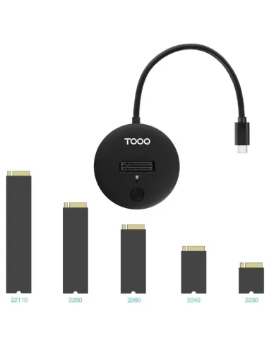 Dock M.2 NVMe TooQ TQDS-100B USB-C 10 Gbps para Discos SSD