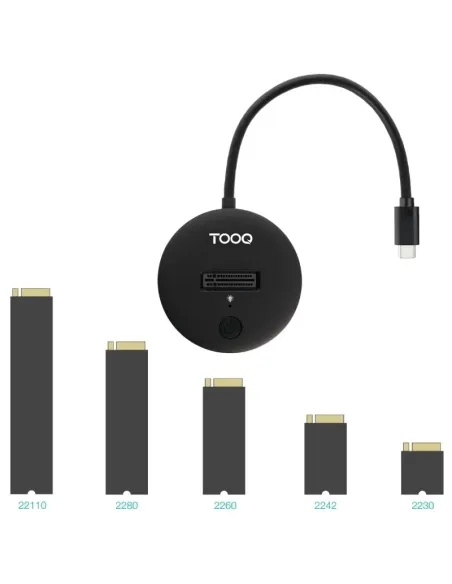 Dock M.2 NVMe TooQ TQDS-100B USB-C 10 Gbps para Discos SSD