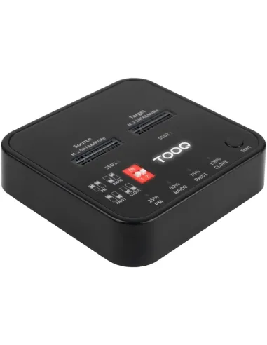 TooQ TQDS-201B Docking Station USB-C 3.2 Gen 2 Dual Bay para SSD M.2 NGFF-NVMe + Clonador, Negro