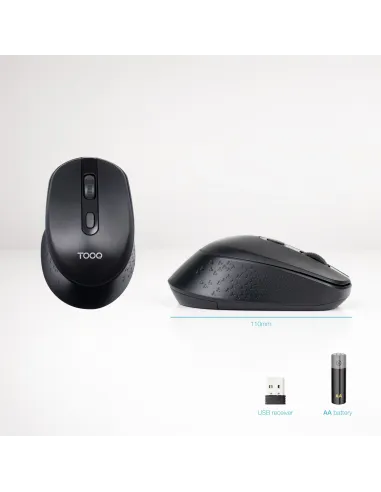 Ratón inalámbrico TooQ TQMW-1101-B hasta 1600 DPI 2,4 GHz