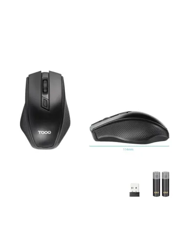 Ratón inalámbrico TooQ TQMW-1102-B 1600 DPI 2,4 GHz