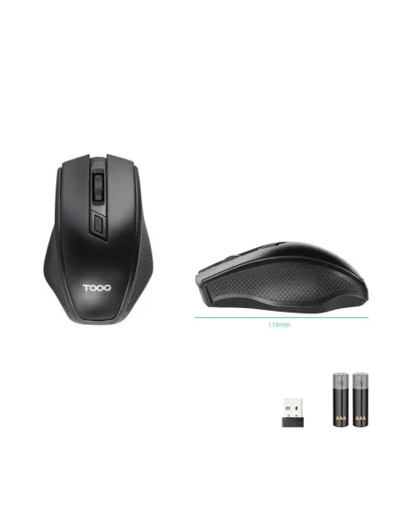 Ratón inalámbrico TooQ TQMW-1102-B 1600 DPI 2,4 GHz