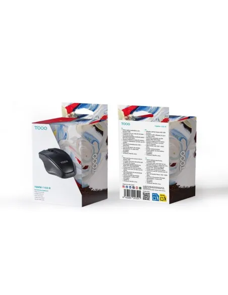 Ratón inalámbrico TooQ TQMW-1102-B 1600 DPI 2,4 GHz