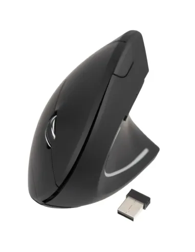 TooQ TQMWG-1104-B Ratón vertical Inalámbrico hasta 3200 DPI Negro