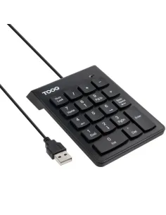 TooQ TQK-2001-B Teclado Numérico USB de 19 teclas-TECL66068