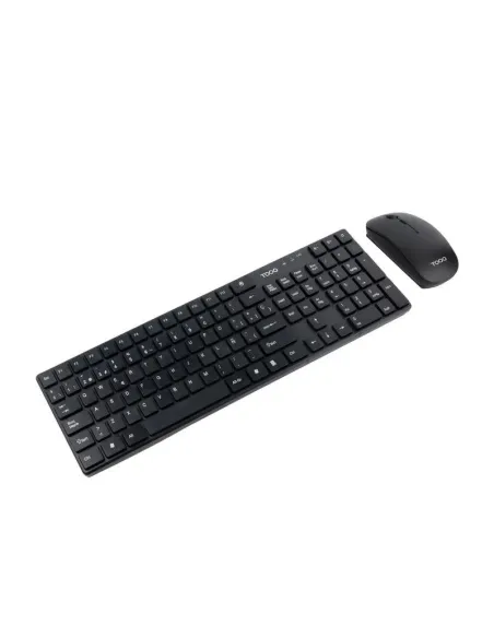 TooQ TQKMW-3102-B Kit de Teclado Membrana Inalámbrico con Ratón Slim negro