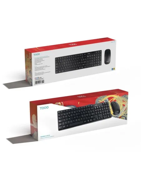 TooQ TQKMW-3102-B: kit inalámbrico completo de 105 teclas