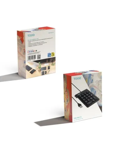 TooQ TQK-2001-B: teclado numérico USB externo de 19 teclas
