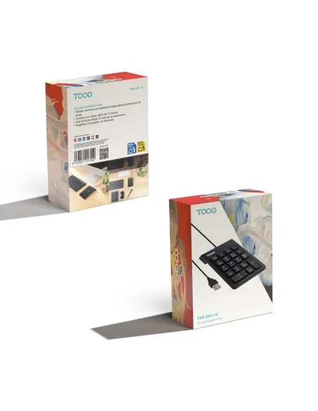 TooQ TQK-2001-B: teclado numérico USB externo de 19 teclas