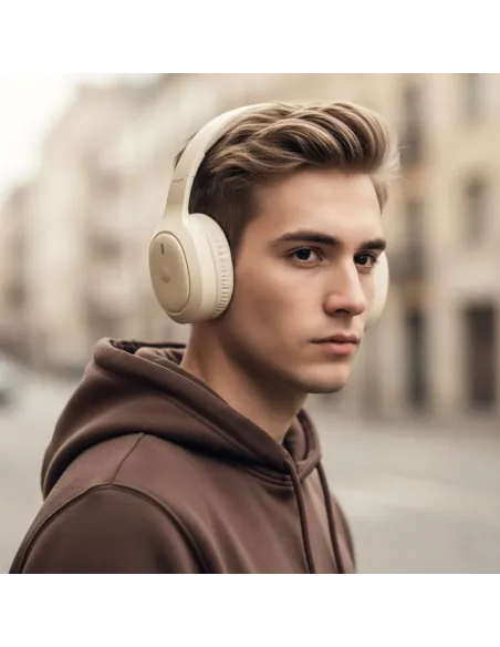 NGS Artica Tempest Beige: auriculares Bluetooth 80 h
