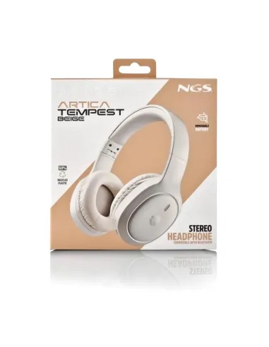 NGS Artica Tempest Beige: auriculares Bluetooth 80 h