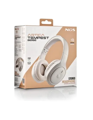 NGS Artica Tempest Beige: auriculares Bluetooth 80 h