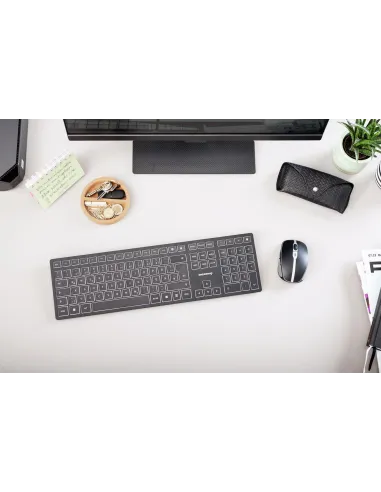 Teclado CHERRY KW 9100 Slim inalámbrico español recargable