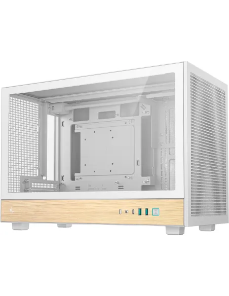 DeepCool CH260 WOOD WH Micro ATX Blanca Madera Vidrio Templado Gaming