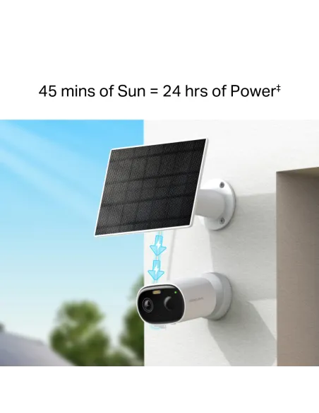 Mercusys MC410 KIT: cámara solar 2K Wi-Fi para exterior