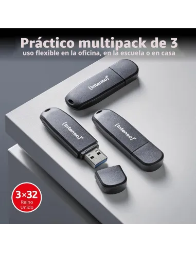 Intenso Speed Line: pack de 3 pendrives USB 3.2 de 32 GB