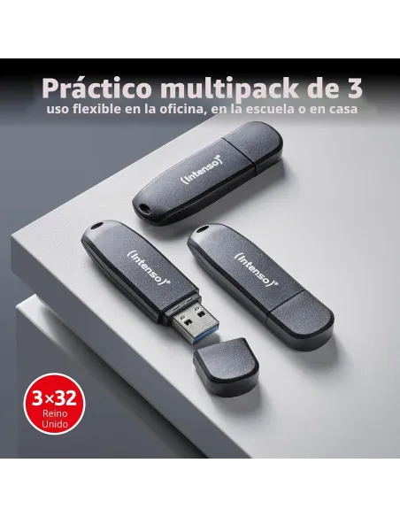 Intenso Speed Line: pack de 3 pendrives USB 3.2 de 32 GB