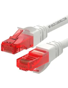 WP WPC-PAT-6U002W Cable de Red Cat6 U/UTP 20cm Rojo Blanco-1411843