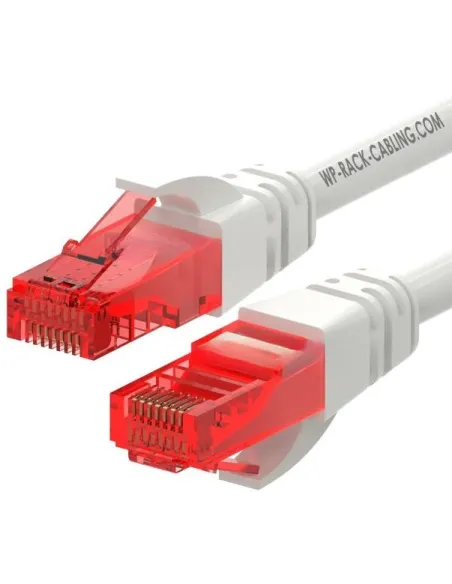 WP WPC-PAT-6U002W Cable de Red Cat6 U/UTP 20cm Rojo Blanco