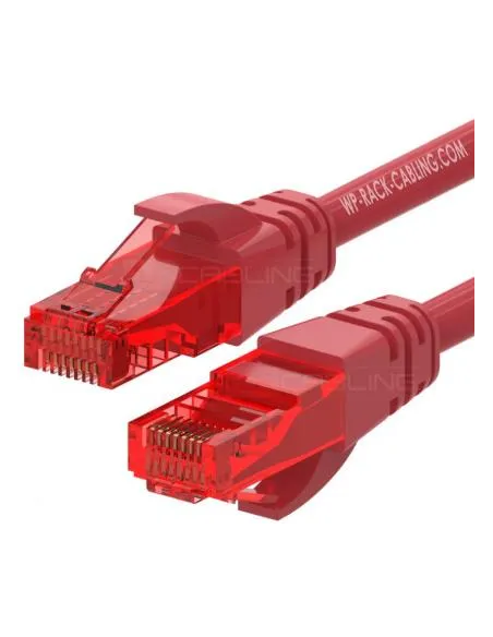 WP WPC-PAT-6U002R latiguillo Cat 6 U/UTP rojo 20 cm RJ45