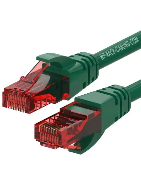 WP WPC-PAT-6U002G Cable de Red Cat6 U/UTP 20cm Negro Verde