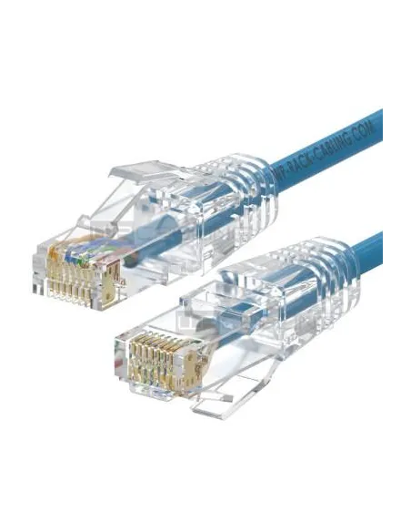 Latiguillo WP WPC-PAT-6AU005LB-S Slim Cat 6A azul 0,5 m