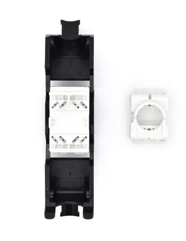 Keystone WP WPC-KEY-6UP-TL/BL Cat 6 UTP negro 250 MHz 180°